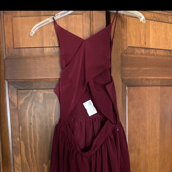 Wine Cutout Dress - Picture 3 of 4